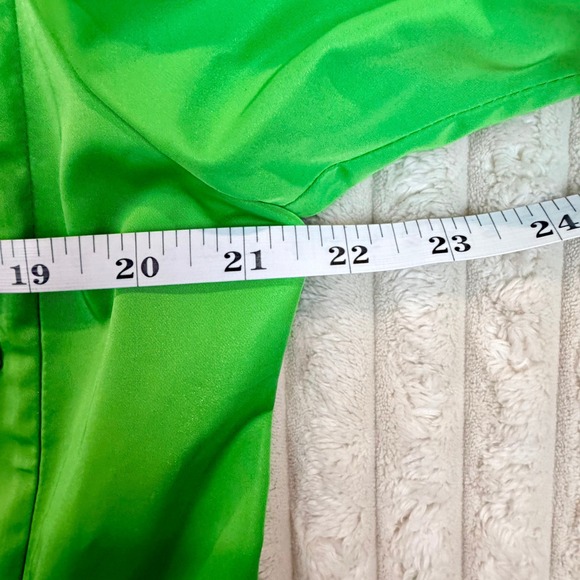 Talbots Bright Green Hooded Utility Jacket Women's Size 16 - Picture 7 of 9